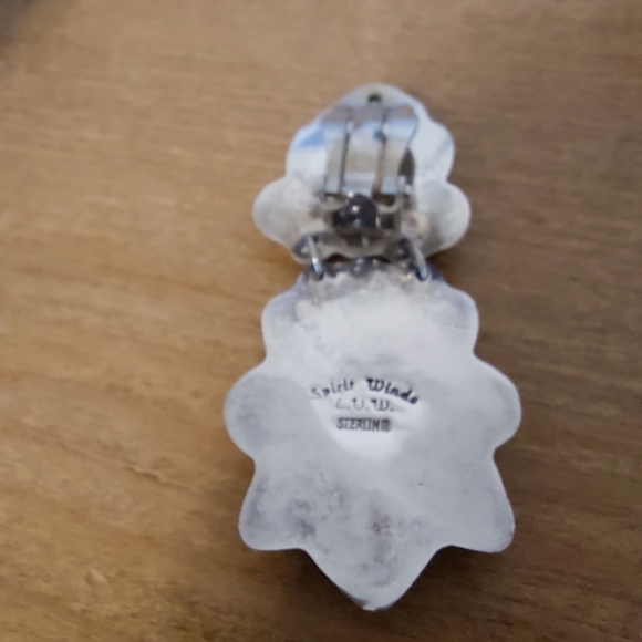 SOLD One L.V.M. Spirit Winds Sterling Silver Spiny Oyster/Coral Earring Clip On - Picture 2 of 14